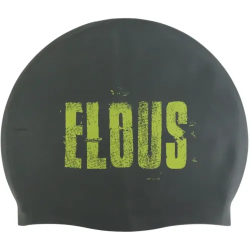 Шапочка для плавания ELOUSE BIG Stamp EL0011, силиконовая, серый