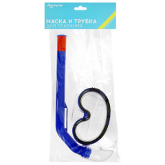 Набор для плавания ONLYTOP (маска+трубка) синий (9093338)