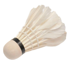 Воланы перьевые SPRINTER 400, белые (в тубе, 12шт) (01006)