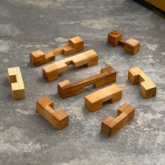 Головоломка КРЕСТ 9 частей, 10х10х10 см, (5013835)