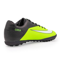 Бутсы ф/б VIRTEY TURF 21091 CORIA, иск.кожа, цв.черный/зеленый, р.44