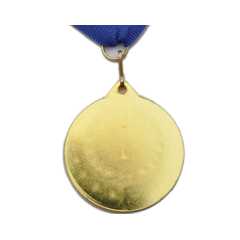 Медаль МТ852-1 наградная с лентой, d-5 см (золото)