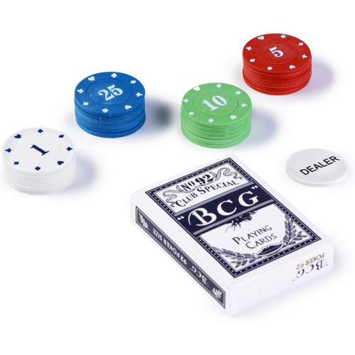 Игра настольная ПОКЕР (карты 1 колода, фишки с номин. 60шт) (470244)