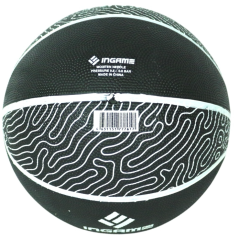 Мяч б/б INGAME ANT №7 черный/серый