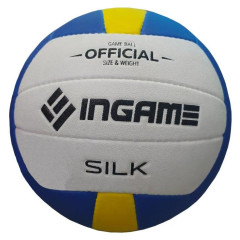Мяч в/б INGAME SILK ING-225 белый/синий/желтый