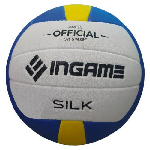 Мяч в/б INGAME SILK ING-225 белый/синий/желтый
