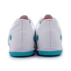 Бутсы ф/б VIRTEY INDOOR 23014, иск.кожа, цв. белый/фиолетовый/зеленый, р.41