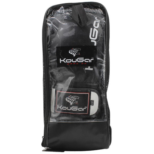 Перчатки боксерские KOUGAR KO400 кож. зам, черные, р-р, 6OZ