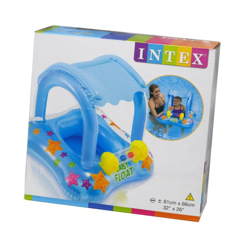 Лодочка INTEX 56581 с тентом от солнца