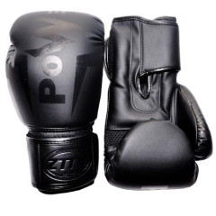 Перчатки боксерские ZTTY Q116, р-р 6 OZ, цв. черный