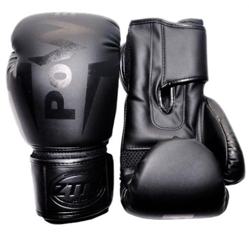 Перчатки боксерские ZTTY Q116, р-р 6 OZ, цв. черный