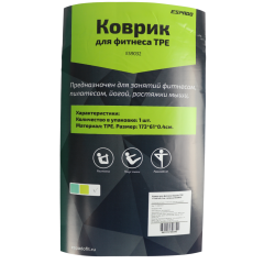 Коврик для йоги ESPADO TPE ES9033 (173х61х0,4) зеленый