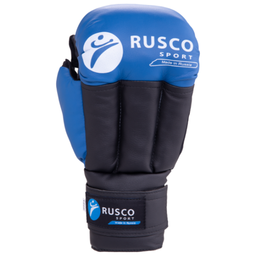 Перчатки для рукопашного боя RUSCOsport, к/з, синие Oz 10