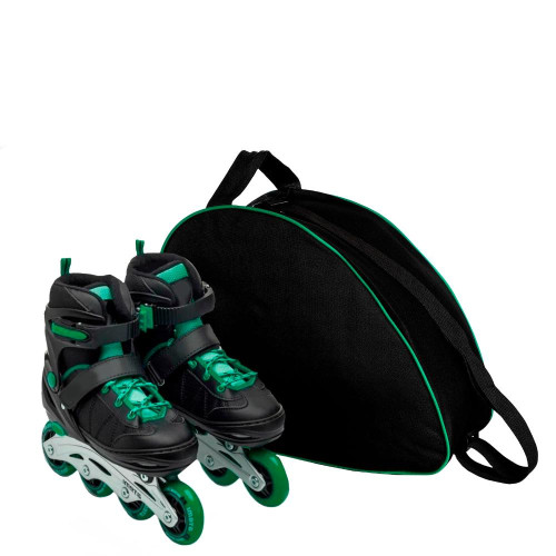 Сумка для коньков NAZAMOK KIDS, 40х32х20см, черный с зеленым (9702058)