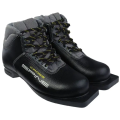 Ботинки лыжные 75мм Spine Cross р.43 (кожа, мех) черные