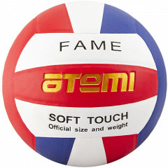 Мяч в/б ATEMI FAME, синт. кожа PU Soft,  красн/бел/син