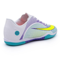 Бутсы ф/б VIRTEY INDOOR 23014, иск.кожа, цв. белый/фиолетовый/зеленый, р.39