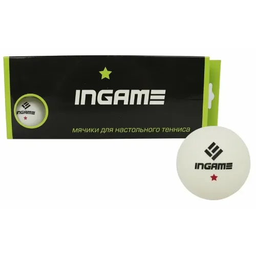 Мячи для н/т INGAME IG020 1*,  10 шт, белый