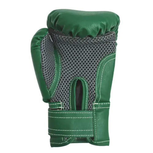 Перчатки боксерские RUSCOsport детские, кож.зам., 4 OZ, зеленые