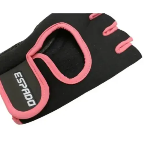 Перчатки для фитнеса ESPADO ESD001, черный/розовый, р. XS