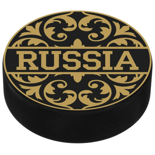 Шайба хоккейная РОССИЯ, узор (7896250)