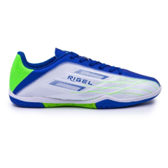 Бутсы ф/б VIRTEY INDOOR 23885, иск.кожа, цв. белый/синий/зеленый, р.42