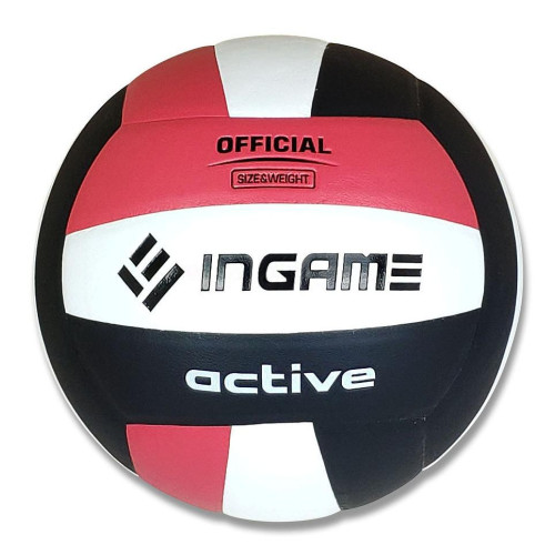 Мяч в/б INGAME ACTIVE черный/белый/красный