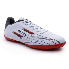 Бутсы ф/б VIRTEY TURF 23884 RIGEL, иск.кожа, цв.белый/красный, р.43