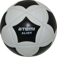 Мяч ф/б ATEMI ALIOT PVC  белый/черный р5