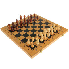 Игра настольная 3 в 1 КОРОЛЬ (нарды, шахматы, шашки, 39 х 39 см) ( 2566621)