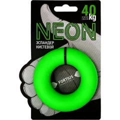 Эспандер кистевой FORTIUS Neon 40 кг, зеленый