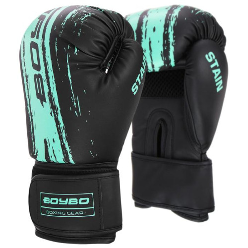 Перчатки боксерские BOYBO Stain BGS322 флекс, голубой , р-р, 10 OZ