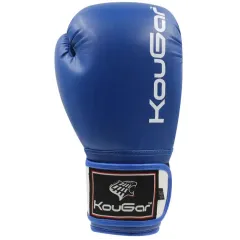 Перчатки боксерские KOUGAR KO700 кож. зам, т. синие, р-р, 8OZ