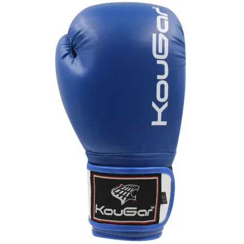 Перчатки боксерские KOUGAR KO700 кож. зам, т. синие, р-р, 8OZ