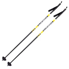 Палки лыжные VUOKATTI 105 Black/Yellow 100% стекловолокно