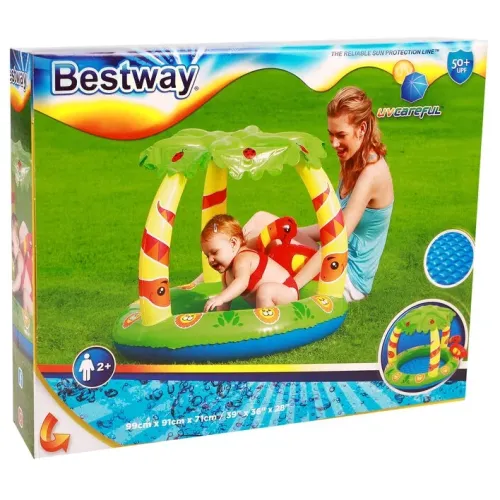 Бассейн BEST WAY 52179 надувной, детский  ДЖУНГЛИ, 99х91х71см, 2+