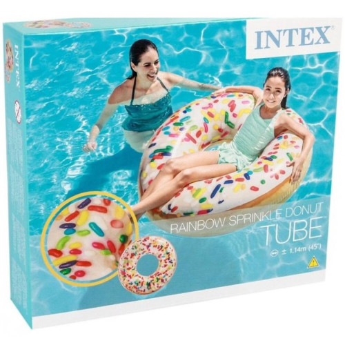 Круг надувной INTEX 56263 SPRINKLE DONUT TUBE, 114 см, 9+