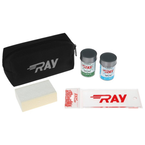 Мазь лыжная набор RAY ( сумка, мазь WT-10, WT-20, пробка, скребок)