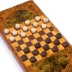 Игра настольная НАРДЫ ТАЕЖНЫЙ ВОЛК 40х40см. (3718710)