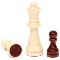 Игра настольная ШАХМАТЫ обиходные (доска дерево 29 х 29 см, фигуры дерево, король h-9 см, пешка h-4 