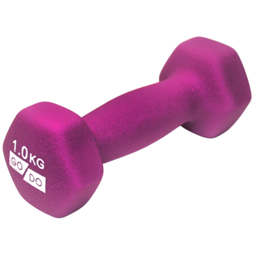 Гантель для фитнеса SPRINTER GO DO неопрен 1кг, фиолетовый