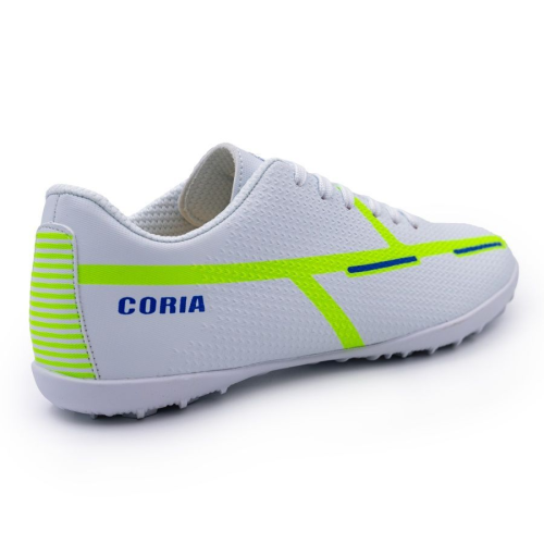 Бутсы ф/б VIRTEY TURF 23876, иск.кожа, цв.белый/желтый/синий, р.40