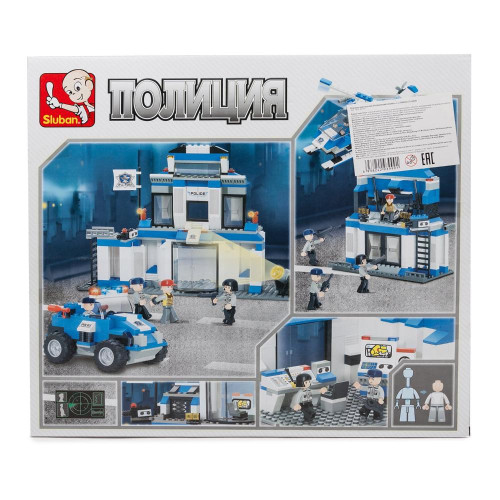 Игра КОНСТРУКТОР SLUBAN Полицейский участок 859 деталей (452203)
