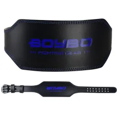 Пояс т/а BoyBo Legend BB700 черный/синий кожа XL