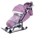 Санки-коляска NIKA-KIDS НД7-8 с единорогом, цвет вересковый (7082445)