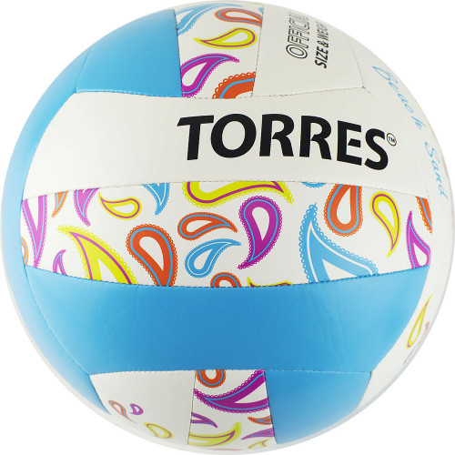 Мяч в/б TORRES Beach Sand  Blue р.5, синт. кожа