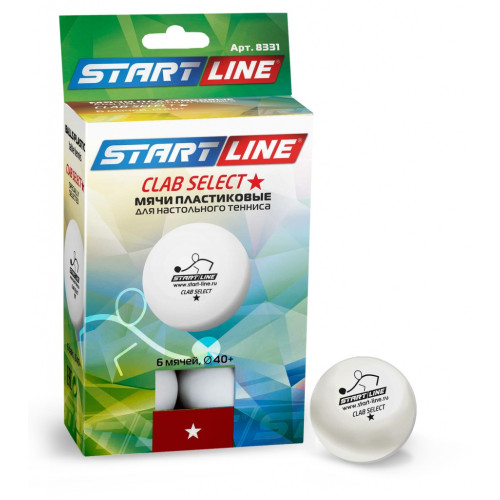Мячи для н/т Start Line CLUB SELEC 6шт, 1* (8331)