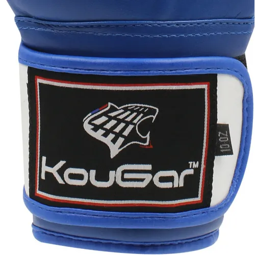 Перчатки боксерские KOUGAR KO700 кож. зам, т. синие, р-р, 8OZ