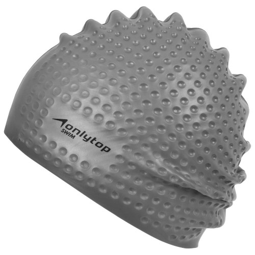 Шапочка для плавания ONLYTOP Swim, для длинных волос, силикон, обхват 54-60см (4597295)