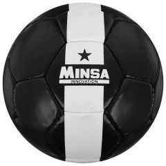 Мяч ф/б MINSA PU 420 гр, 32 панели, р.5, черный/белый (5187087)